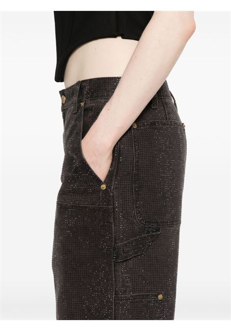 Grey crystal-embellished jeans Alexander wang - women ALEXANDER WANG | 1WC4244499901